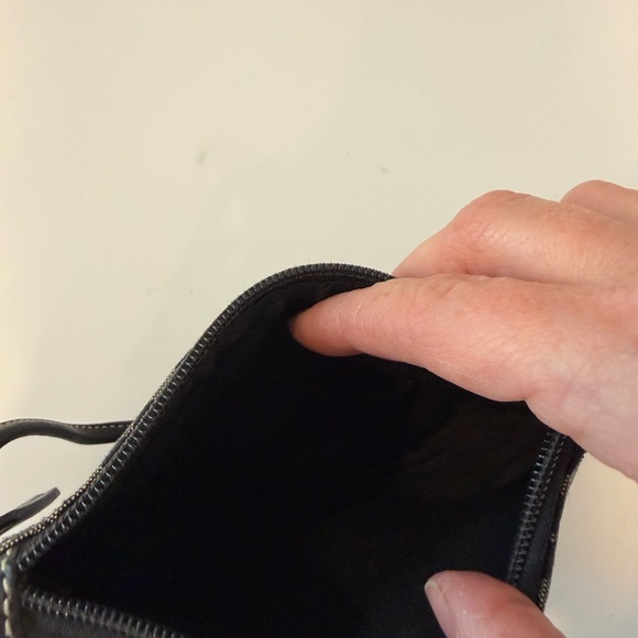 Coach Black and Tan Signature Wristlet - Picture 5 of 5